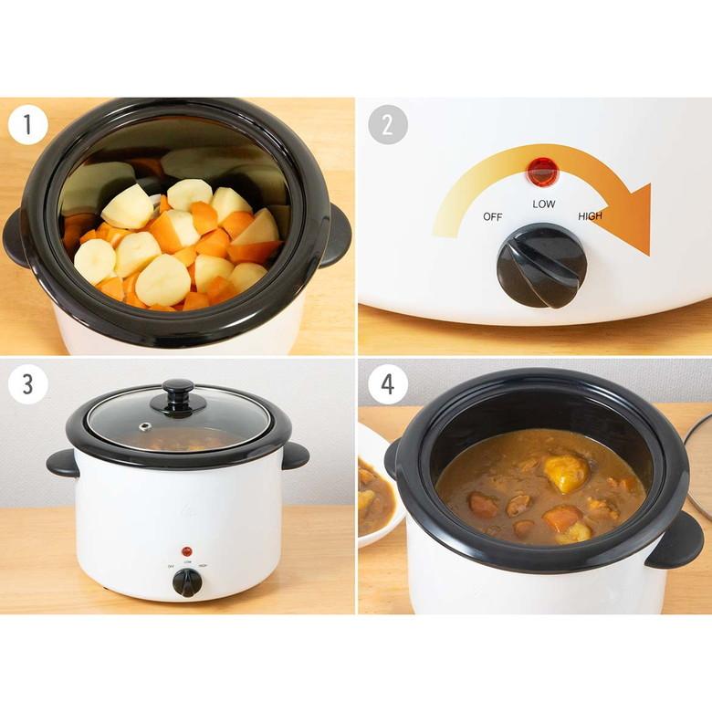 電気煮込み鍋「スロークッカー 」3．0L 煮込み料理 お手軽 調理 鍋