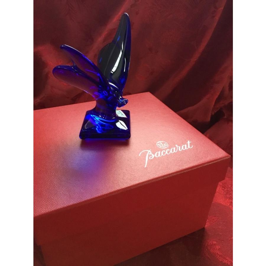 バカラ（Baccarat） 蝶 コバルトブルーのクリスタル フィギュリン
