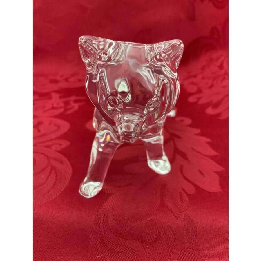 バカラ（Baccarat） 置物 ハスキー ドッグ 犬 クリスタル フィギュリン