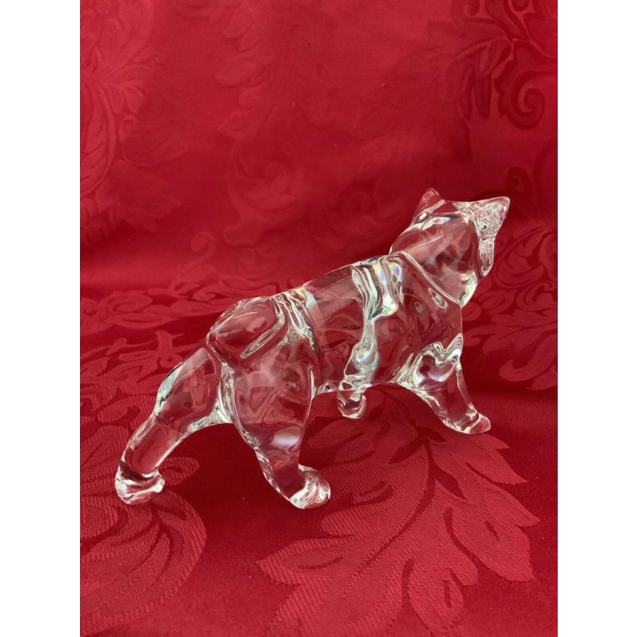 バカラ（Baccarat） 置物 ハスキー ドッグ 犬 クリスタル フィギュリン