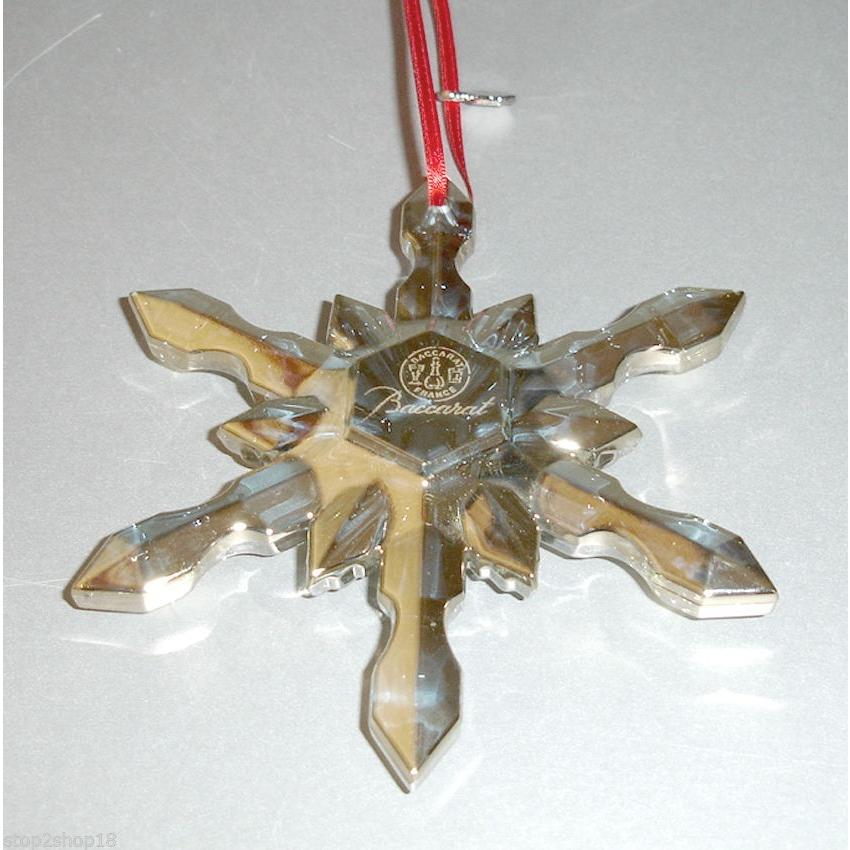 バカラ（Baccarat） スノーフレーク ゴールド クリスタル オーナメント