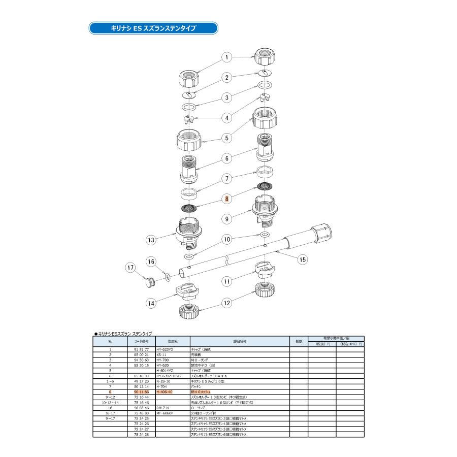 ヤマホ部品 網40# H-406-40 (コードNo 901186) : プランハーベ - 通販