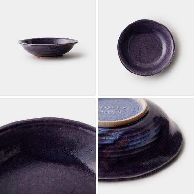 中深皿 信楽四季彩陶 霜降 OMUSUbee 丸十製陶 THE HARVEST 穂芒/露時雨