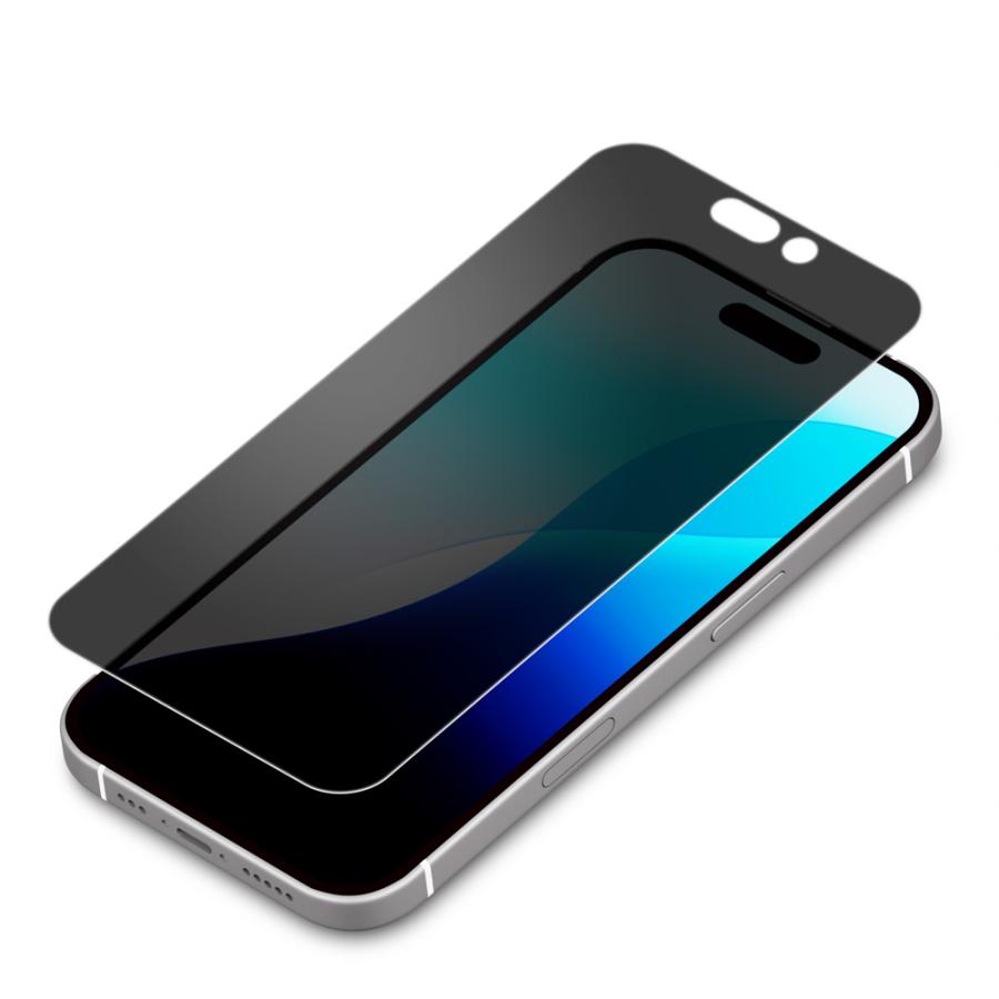 Premium Style iPhone16Pro 液晶保護ガラス 光沢 覗き見防止 のぞき見