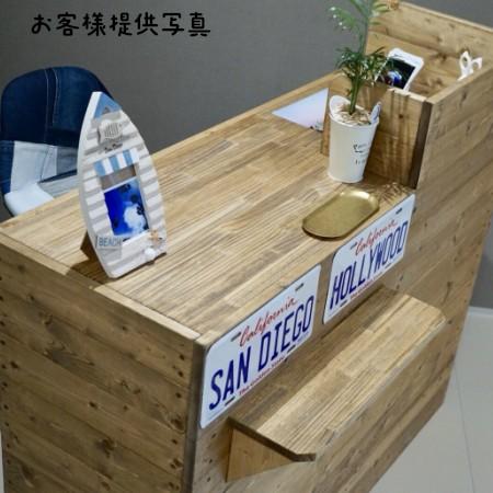 レジカウンター 無垢材 幅120cm オーダーメイド おしゃれ カフェ