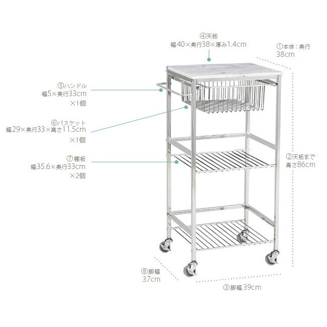 マーブルトップトローリー S 送料無料 あすつく対応 ポイント10倍