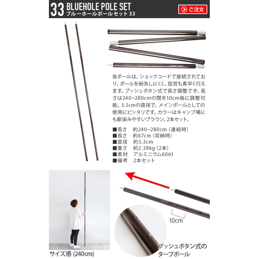 MINIMAL WORKS タープポール ミニマルワークス ブルーホール ポール