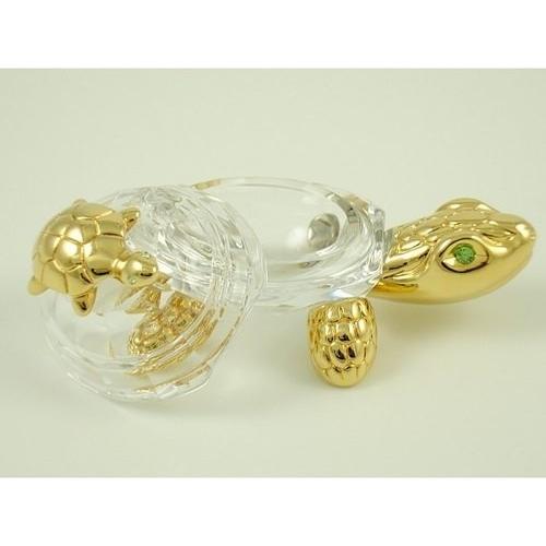 スワロフスキー Swarovski 2002年 廃盤品 『カメの宝石箱, ゴールド