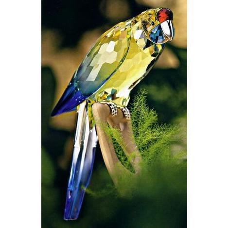 SWAROVSKI（スワロフスキー） 廃番品 クリスタル 置物 鳥 グリーンロゼ