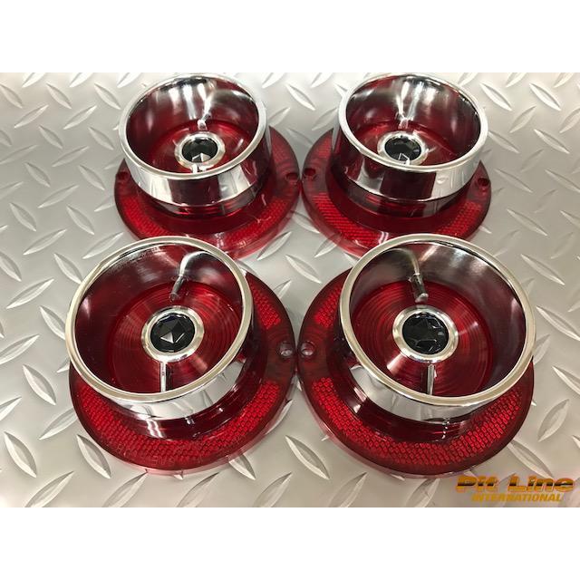 63 インパラ ブルードット付きテールレンズ新品4個セット シボレー