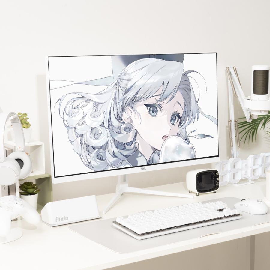 Pixio ゲーミングモニター 27インチ 白 ホワイト 180hz PX278WAVE 液晶