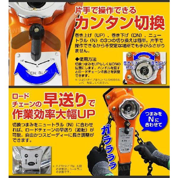 レバーホイスト レバー式ブロック 1.5t 1500kg 手動ホイスト 1.5ton
