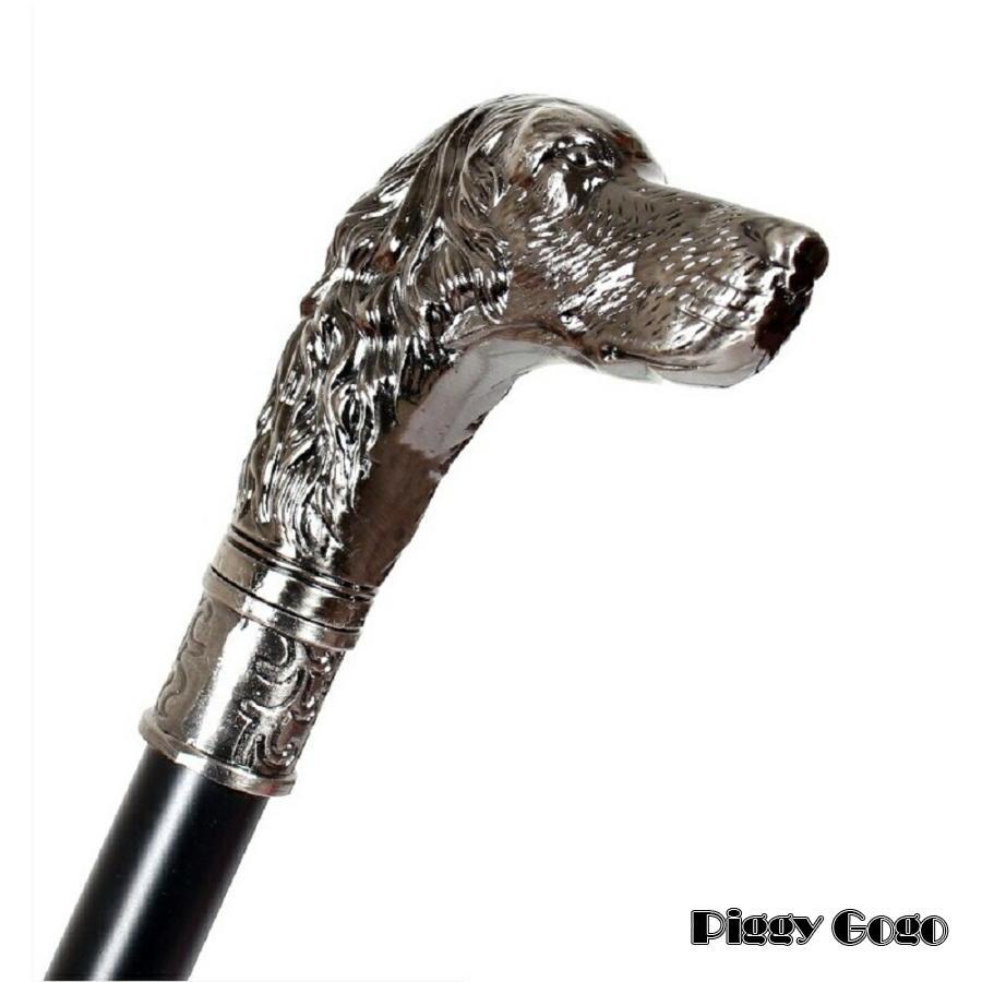 コスプレ パーティー 杖 ドッグ 犬 つえ ステッキ おしゃれ 高級 銀
