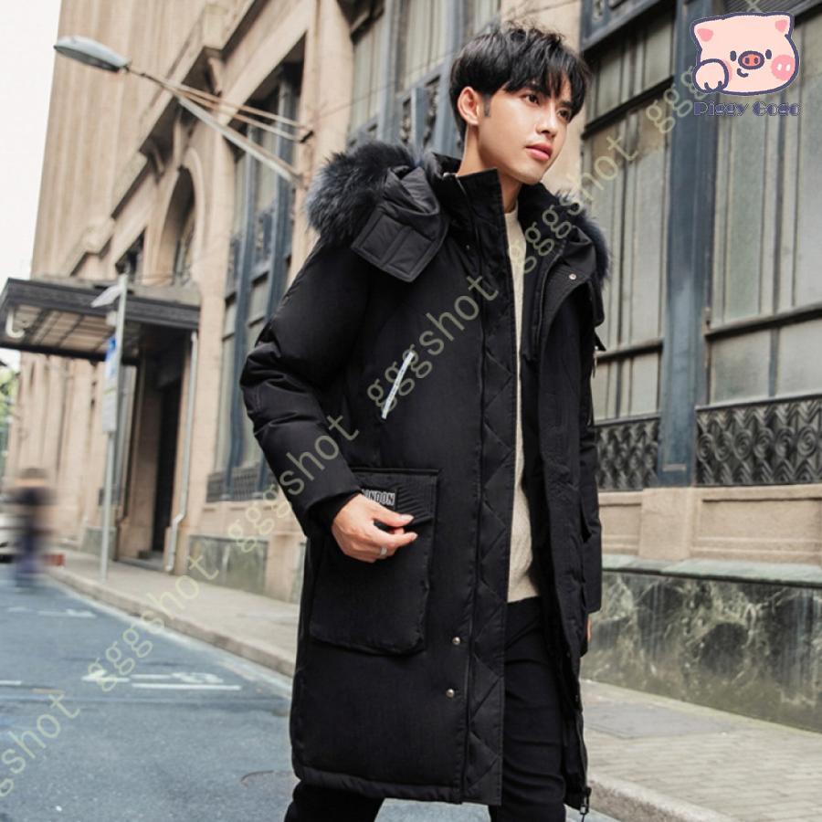 防寒 ロング丈 ベンチコート メンズ ロングコート 中綿ジャケット 冬服