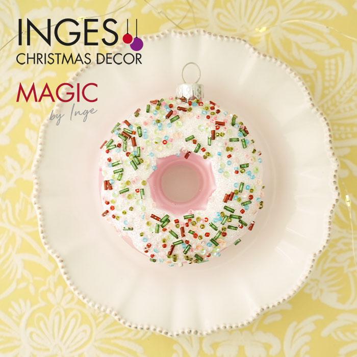 クリスマスツリー オーナメント INGE-GLAS MAGIC (F) ドーナツ 10cm 1