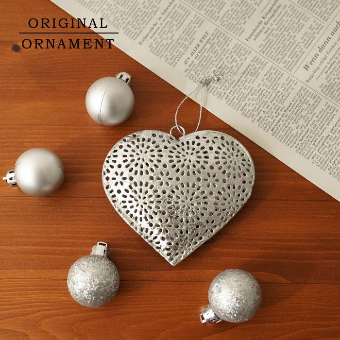 クリスマスツリー オーナメント 飾り シルバーメタルオーナメント
