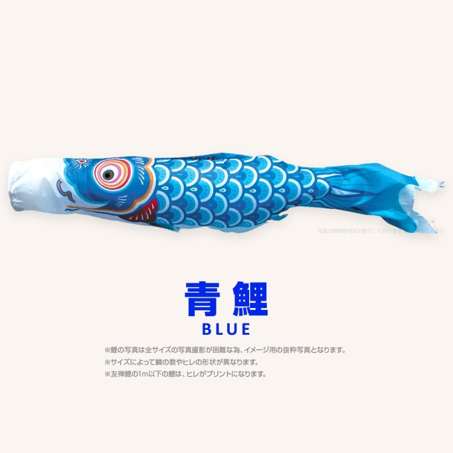 こいのぼり 単品 友禅鯉 3m 単品鯉 黒 赤 青 緑 ピンク 橙 : 節句