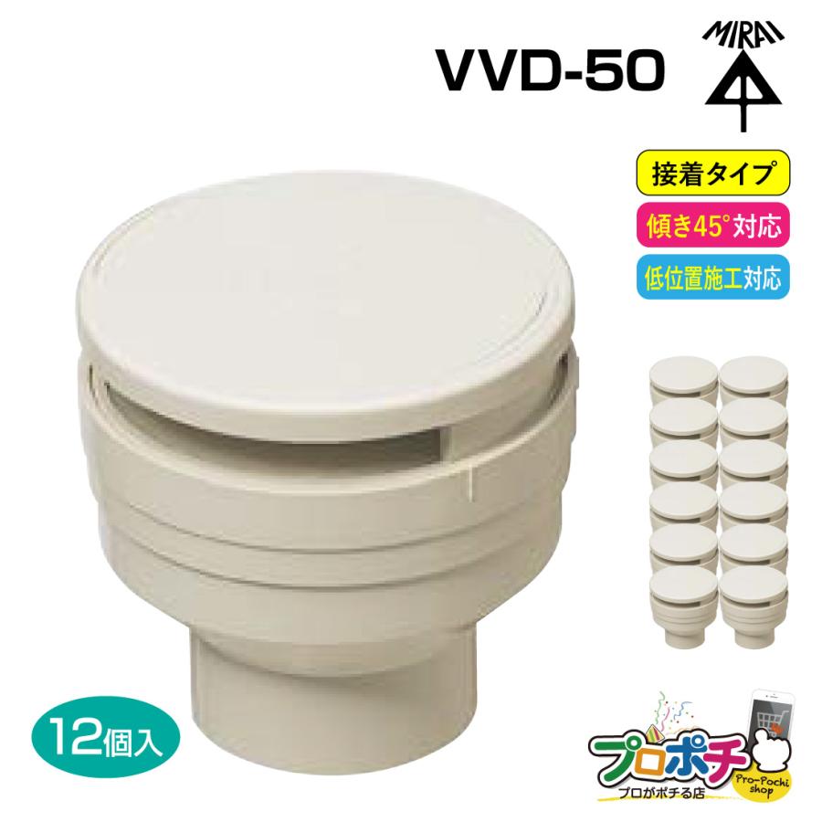 未来工業 (取寄品) 排水用通気弁 VVD-50 12個入 通気スイスイ 接着