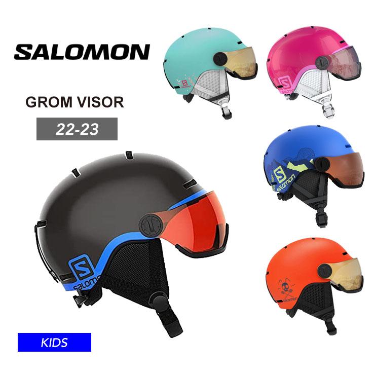SALOMON（サロモン） キッズ ヘルメット GROM VISOR バイザー付き