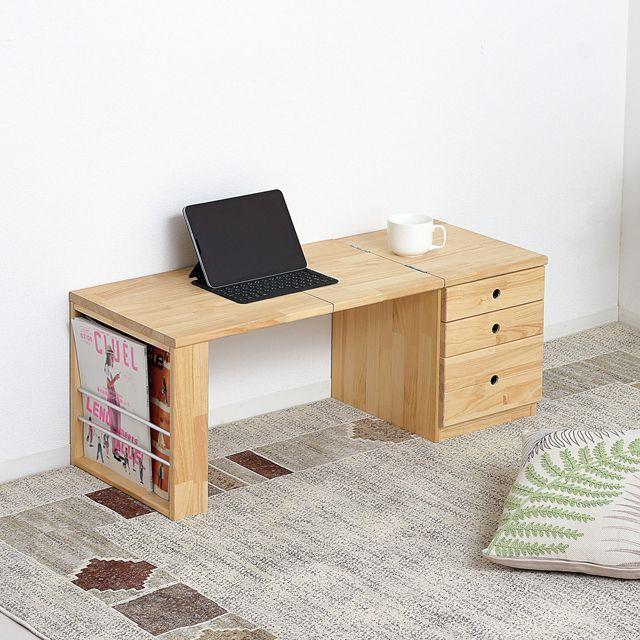 日本製「天然木折りたたみ文机」 (文机 長机 ローテーブル 勉強机 裁縫