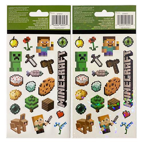 マインクラフト 4シート キラキラ ステッカー シール 17071 ホログラム