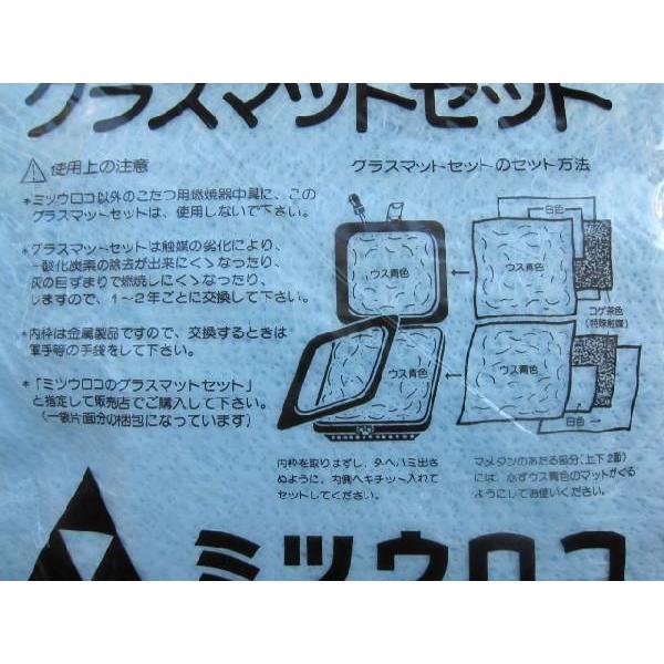 グラスマット2枚セット 豆炭こたつ用上下 ミツウロコ 送料無料