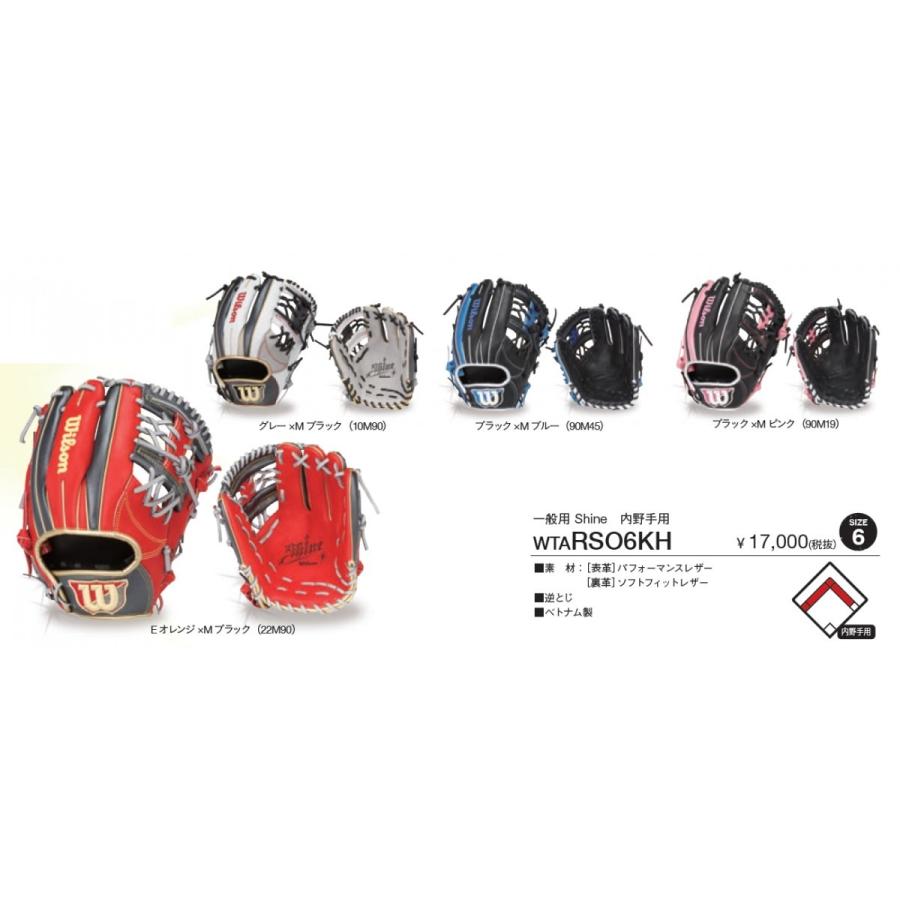 Wilson（ウイルソン） 一般軟式グラブ シャイン 内野手用 右投げ用