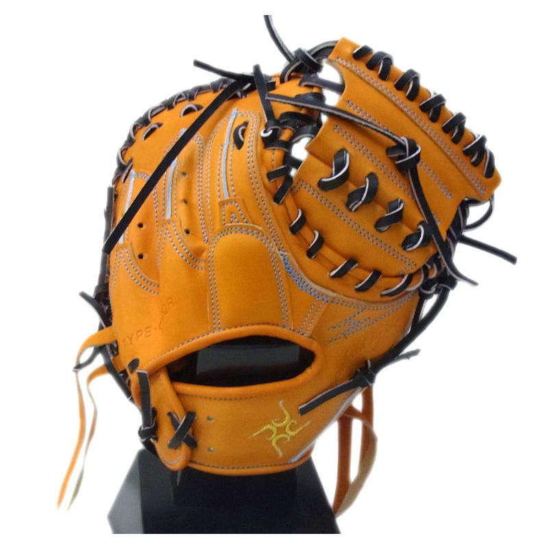 要 kaname(カナメ) 野球 一般軟式キャッチャーミット オレンジ 右投げ