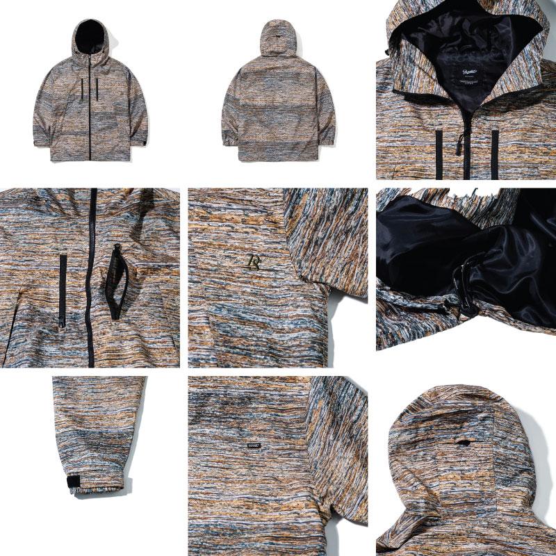 BSRABBIT ビエスラビット DSXBS WINDBREAKER HOODED JACKET GOLD MIX
