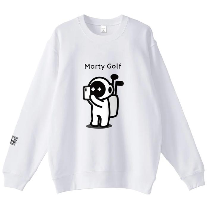 Marty Golf Caddy Sweat (96) (white/black) / マーティーゴルフ