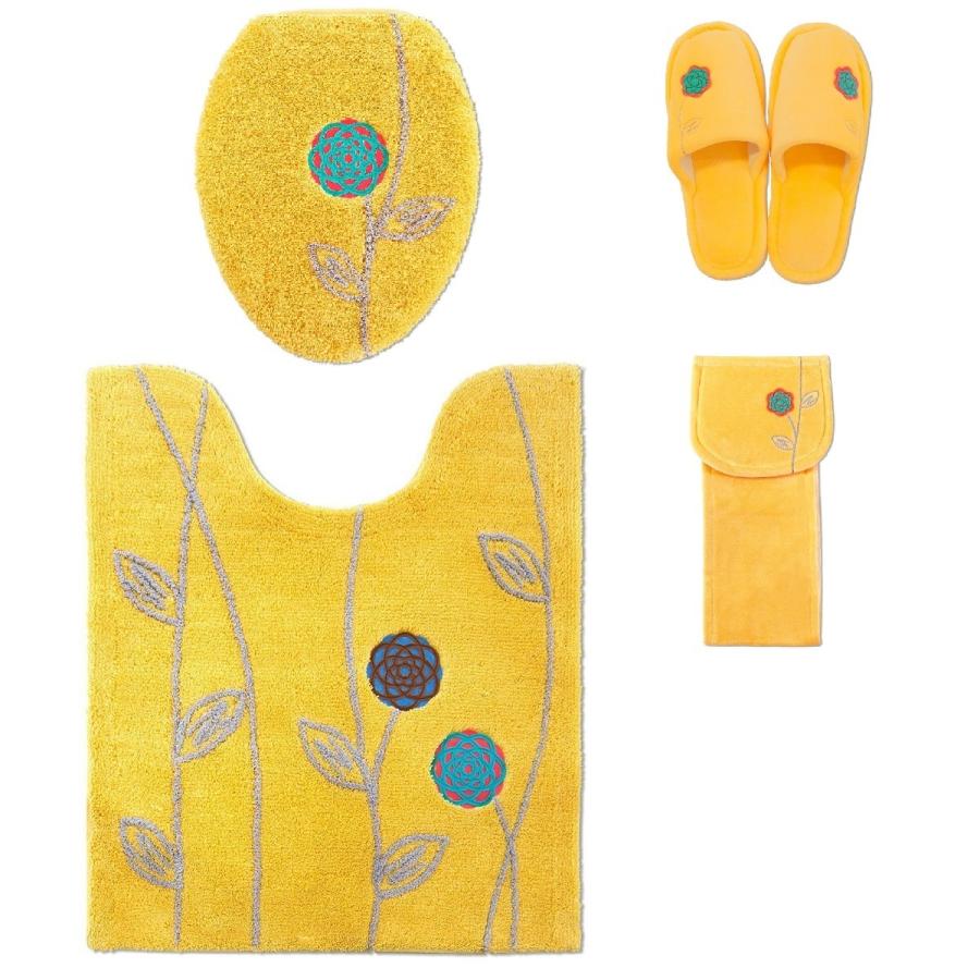 オカ トイレマットセット 4点 ロング トイレマット (65×75cm) セット 4