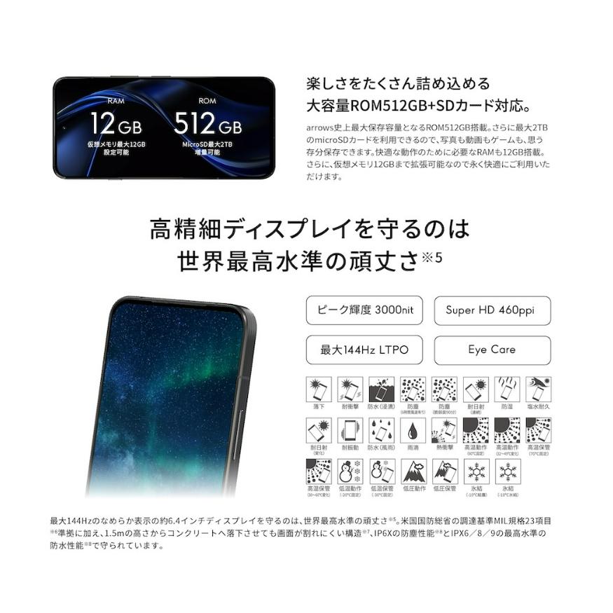 arrows 「新品・未開封品」Simフリー Alpha F-51F ホワイト [12GB+