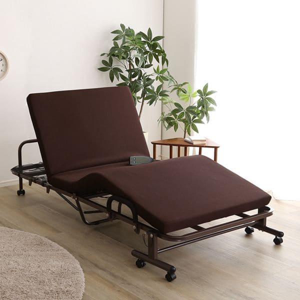 パイプベッド シングル 電動 リクライニング シングルベッド