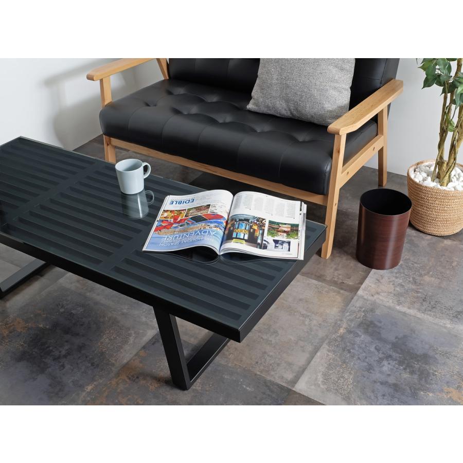 ネルソンベンチ 全2色 120サイズ ガラス天板セット ジョージ・ネルソン