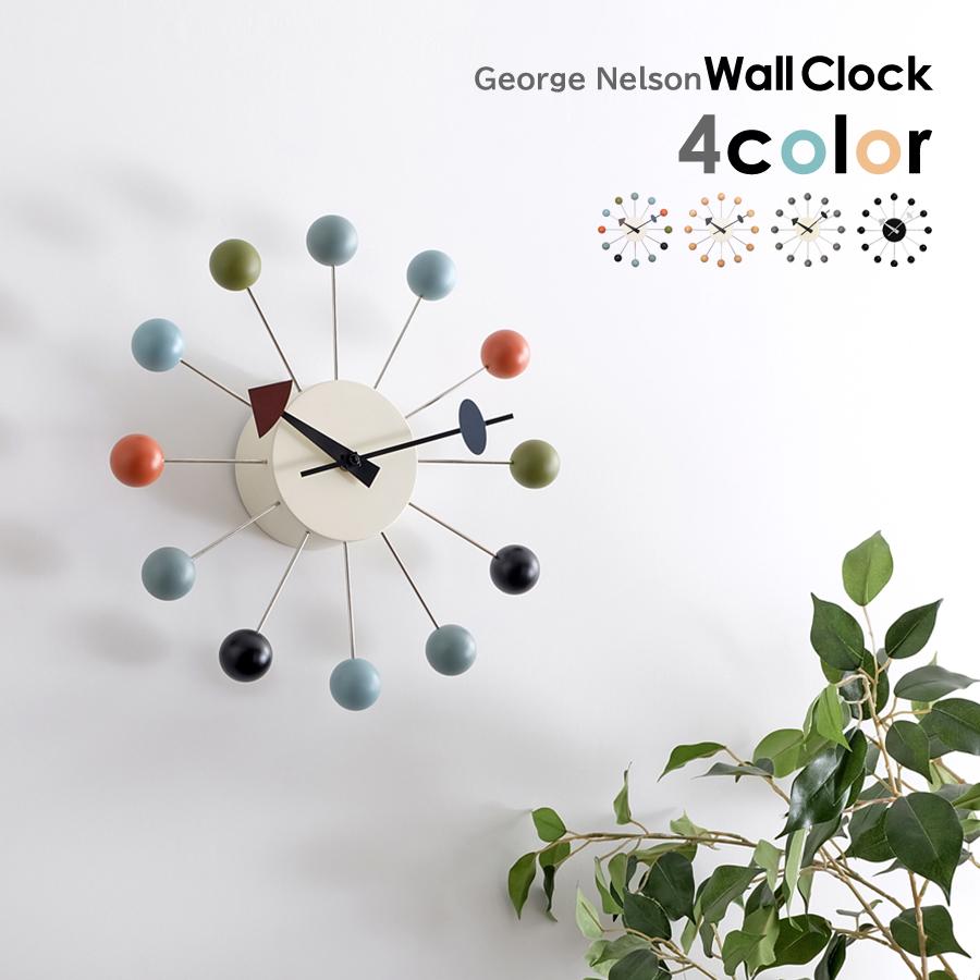 ボールクロック 全4色 掛け時計 ジョージネルソン ミッドセンチュリー