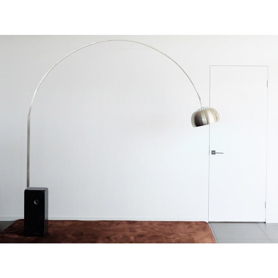 アルコランプ ブラック フロアライト 天然大理石 LED電球対応 フロア