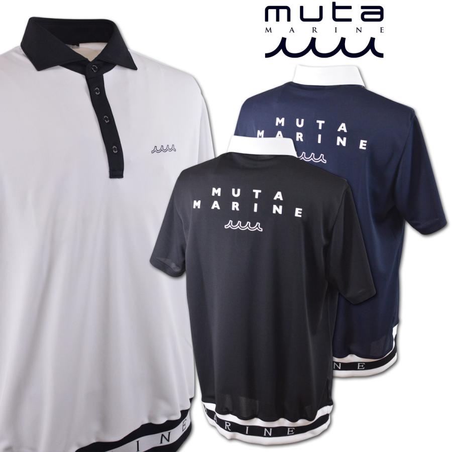 muta（ムータ） 半袖ポロシャツ メンズ マリン ゴルフ ゴルフウェア