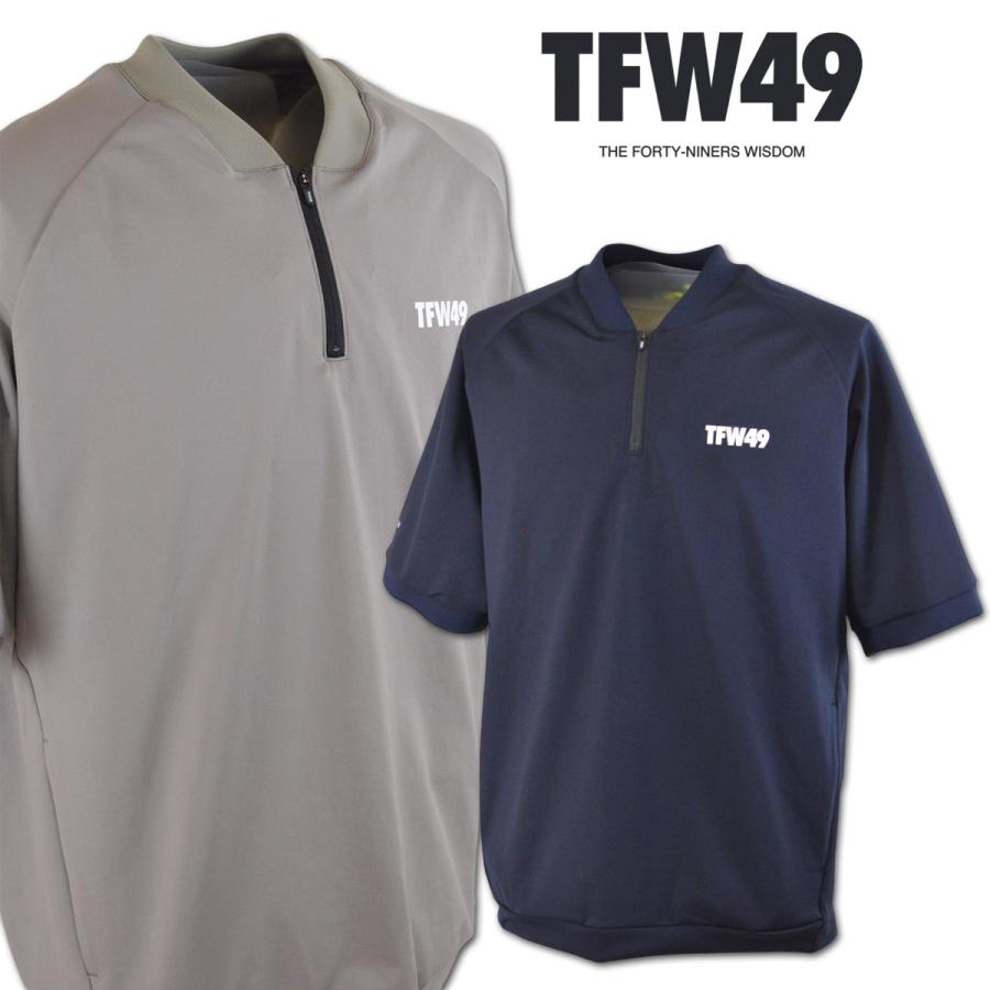 TFW49 半袖プルオーバー ゴルフウェア メンズ HALF ZIP SWEAT 春夏用