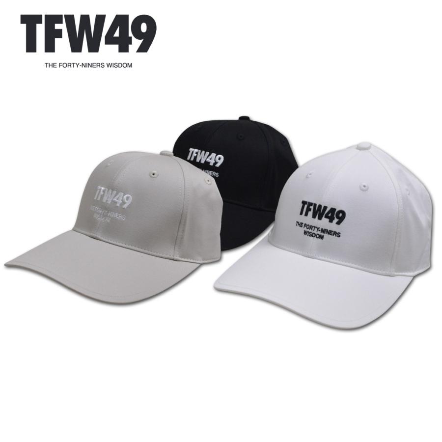 TFW49 キャップ帽子 ゴルフウェア メンズ 黒 白 ベージュ カーブ