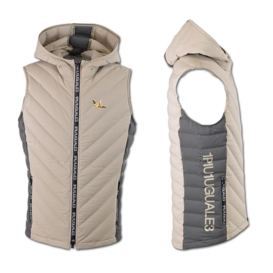 1PIU1UGUALE3 GOLF ダウンベスト メンズ ウノピュウノウグァーレトレ