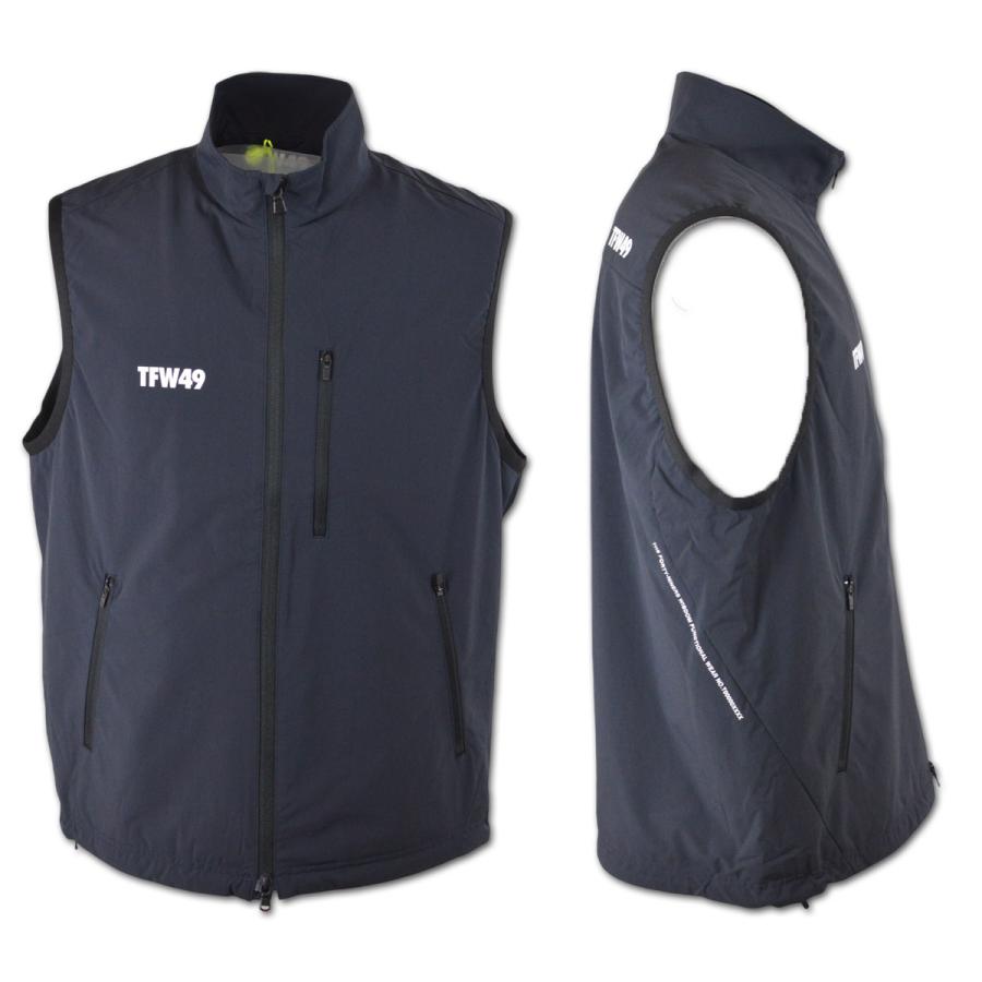 TFW49 ベスト ゴルフウェア メンズ 防寒 アウター 秋冬用 黒 グレー