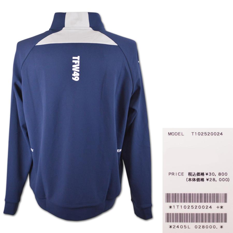 TFW49 長袖ハーフジップシャツ ゴルフウェア メンズ 秋冬用 紺 ライト