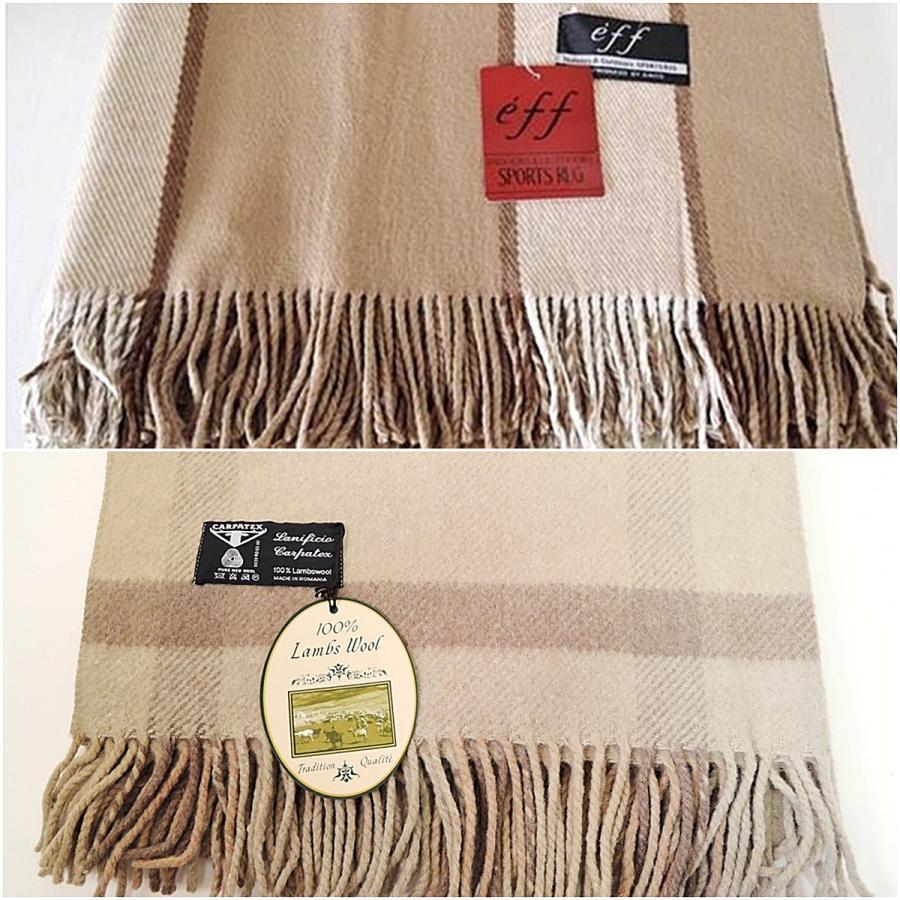 ラムウール100％ ひざ掛け チェック柄 Bigサイズ 大きい 肩掛け 毛布