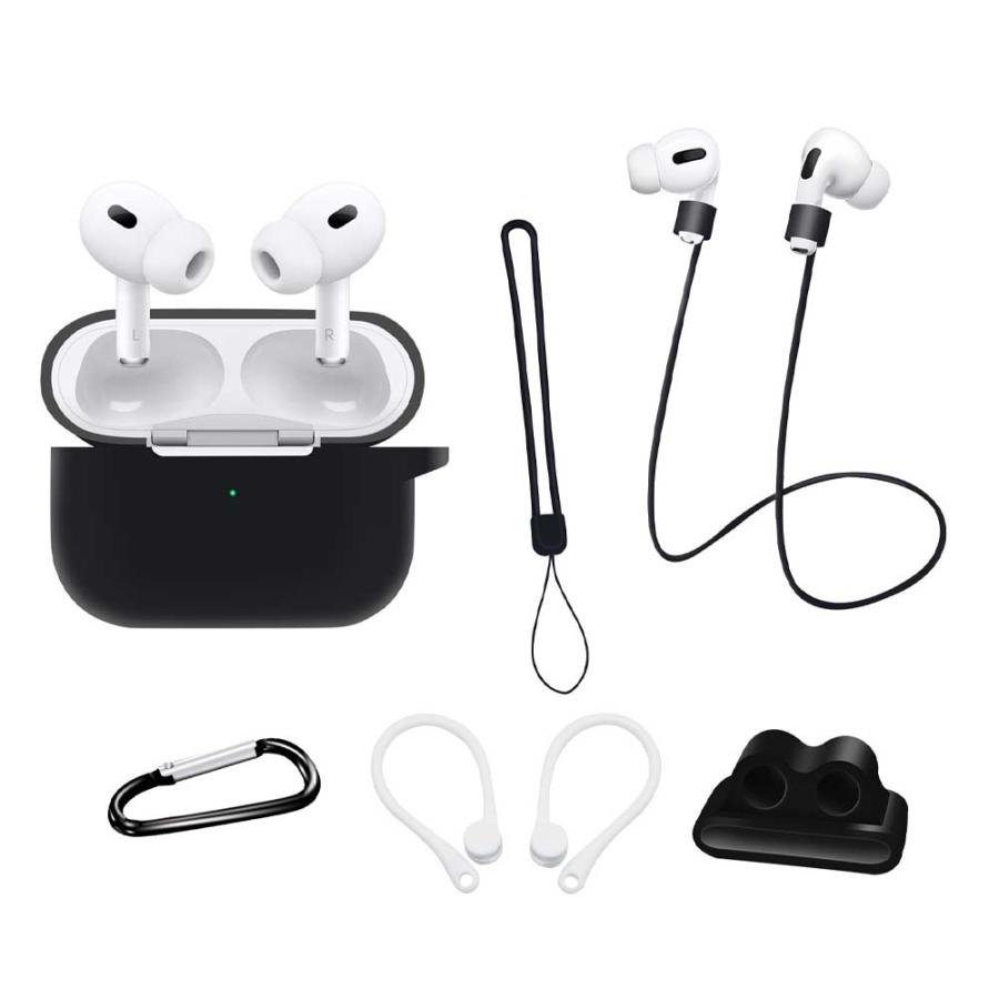 AirPods Pro / Pro2 アクセサリー6点セット 充電 ケース 全面保護 落下
