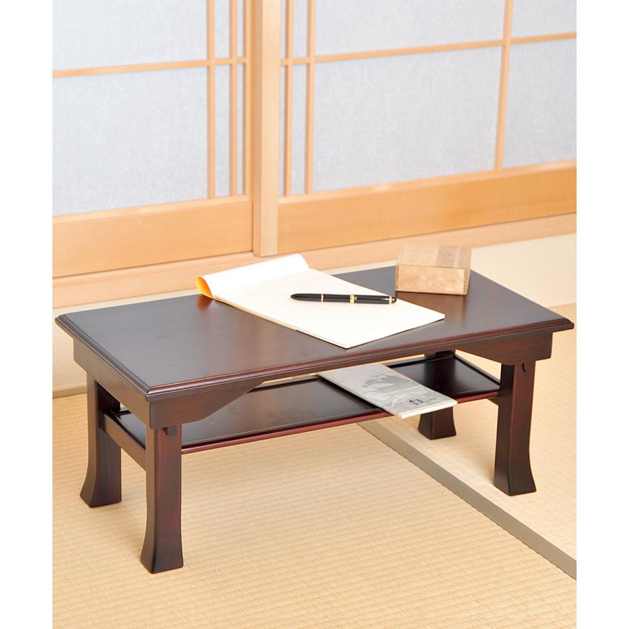 天然木 桐製 折りたたみ 便利机 小 完成品 SDX-600 ブラウン/ブラック