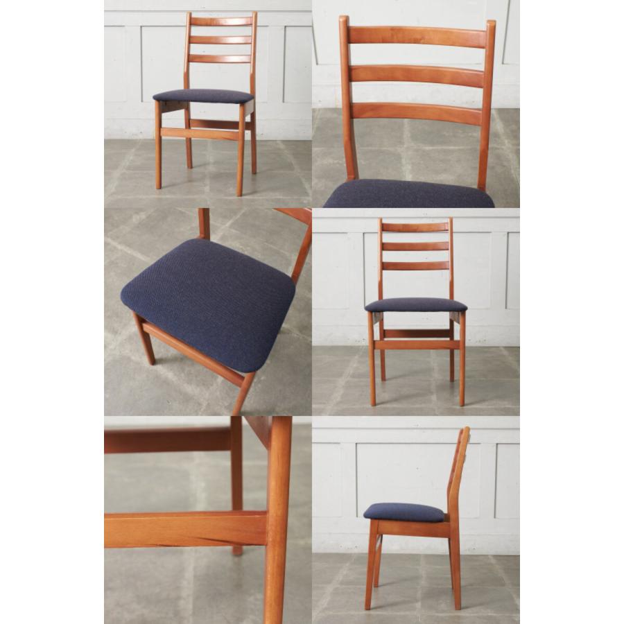 IZ83055F☆張替済 イギリス ヴィンテージ ダイニングチェア ラダー