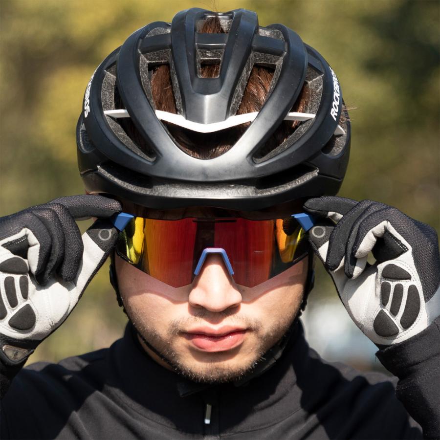 サングラス 調光レンズ 偏光レンズ フレームレス ワイド 軽量 UV400