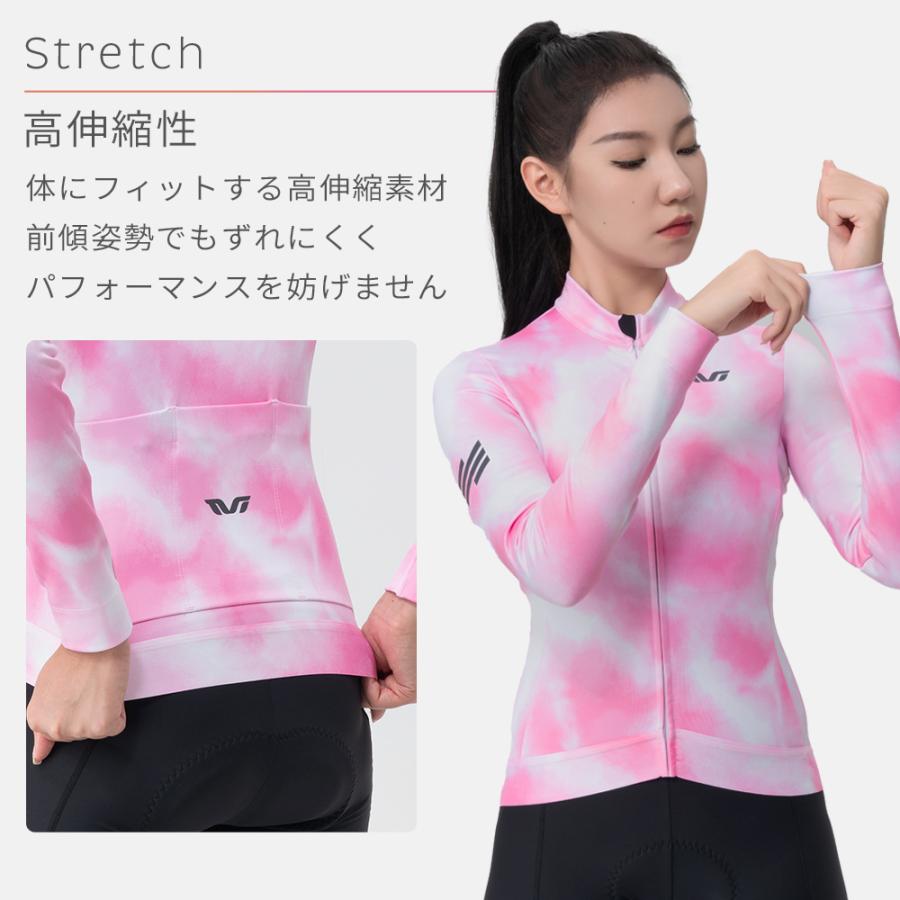 ROCKBROS サイクルジャージ サイクルウェア 長袖 秋冬 フリース 裏起毛