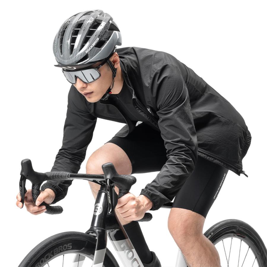 ROCKBROS ウインドブレーカー サイクルジャージ 携帯 パッカブル 男女