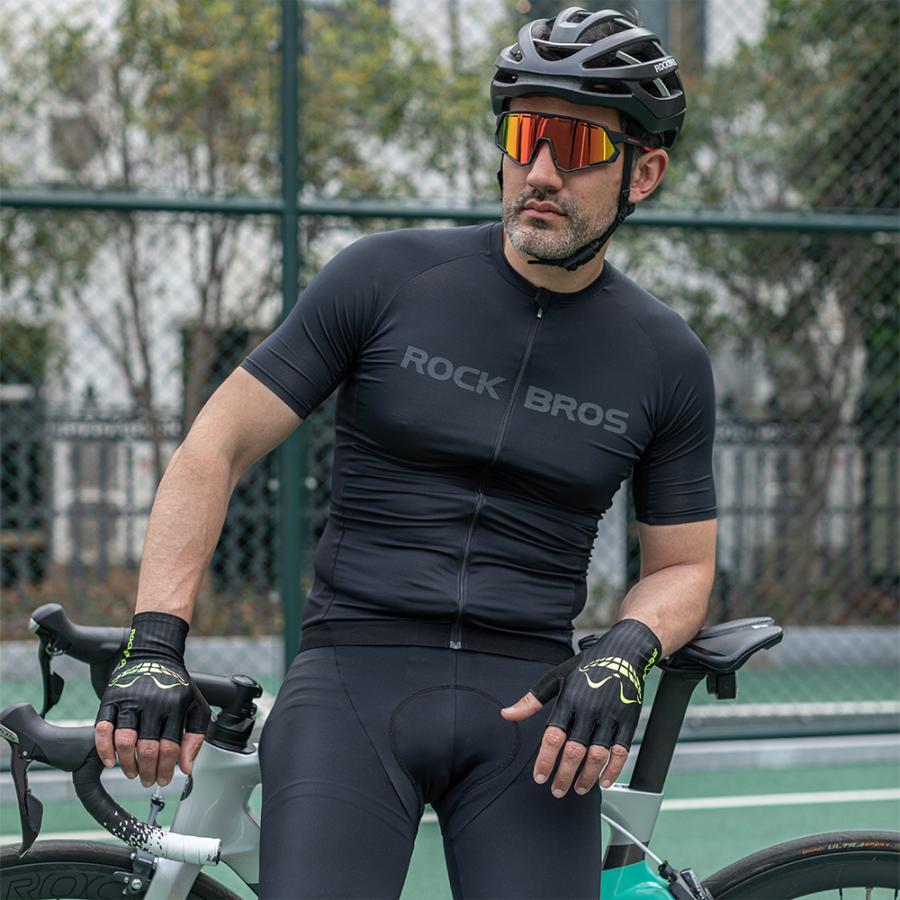 ROCKBROS サイクリングウェア サイクルジャージ メンズ 半袖 春夏